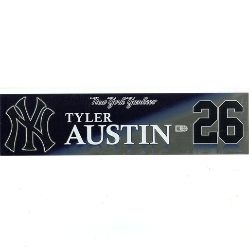 Tyler Austin New York Yankees 2017 Game Used #26 Locker Room Nameplate (9/28/2017)(JC009288)