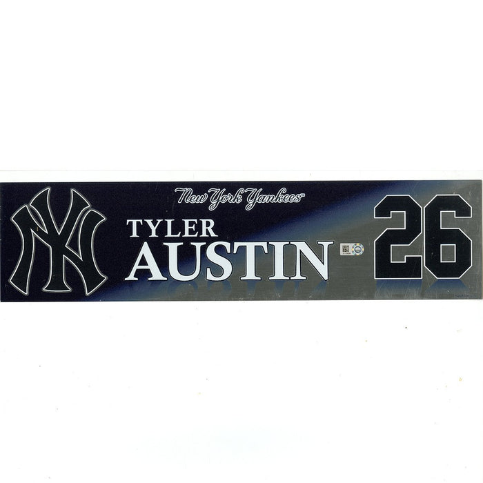 Tyler Austin New York Yankees 2017 Game Used #26 Locker Room Nameplate (9/28/2017)(JC009288)