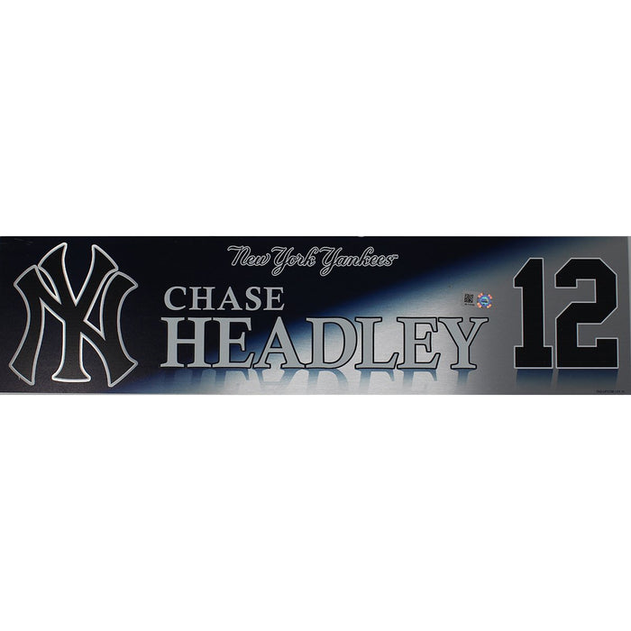 Chase Headley New York Yankees 2017 Wild Card Game Used #12 Locker Room Nameplate (10/3/2017)(JB713763)