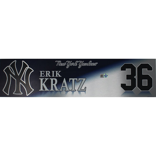 Erik Kratz New York Yankees 2017 ALDS Game Used #36 Locker Room Nameplate (10/8/2017)(JC009730)