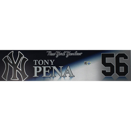 Tony Pena New York Yankees 2017 Wild Card Game Used #56 Locker Room Nameplate (10/3/2017)(JB713789)