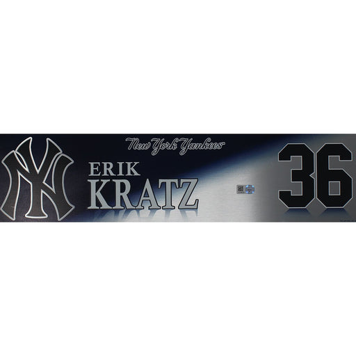 Erik Kratz New York Yankees 2017 Wild Card Game Used #36 Locker Room Nameplate (10/3/2017)(JB713799)