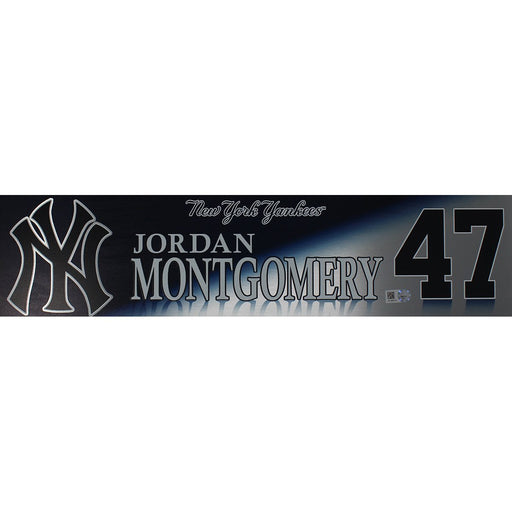 Jordan Montgomery New York Yankees 2017 Wild Card Game Used #47 Locker Room Nameplate (10/3/2017)(JB713802)