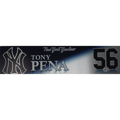 Tony Pena New York Yankees 2017 ALDS Game Used #56 Locker Room Nameplate (10/8/2017)(JC009740)