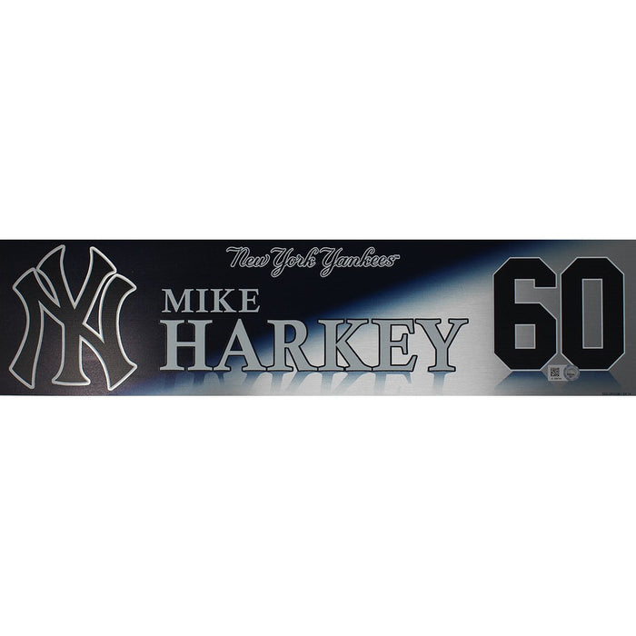 Mike Harkey New York Yankees 2017 ALDS Game Used #60 Locker Room Nameplate (10/8/2017)(JC009744)