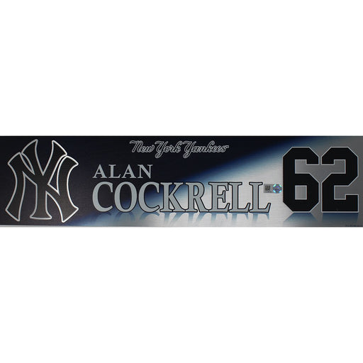 Alan Cockrell New York Yankees 2017 ALDS Game Used #62 Locker Room Nameplate (10/8/2017)(JC009739)