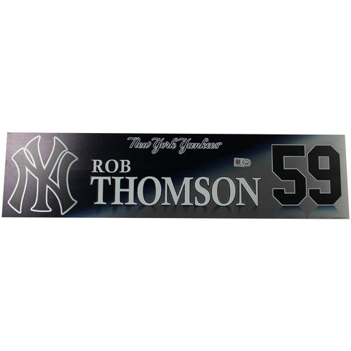 Rob Thomson New York Yankees 2017 Game Used #59 Locker Room Nameplate (10/16/2017)(JB713887)