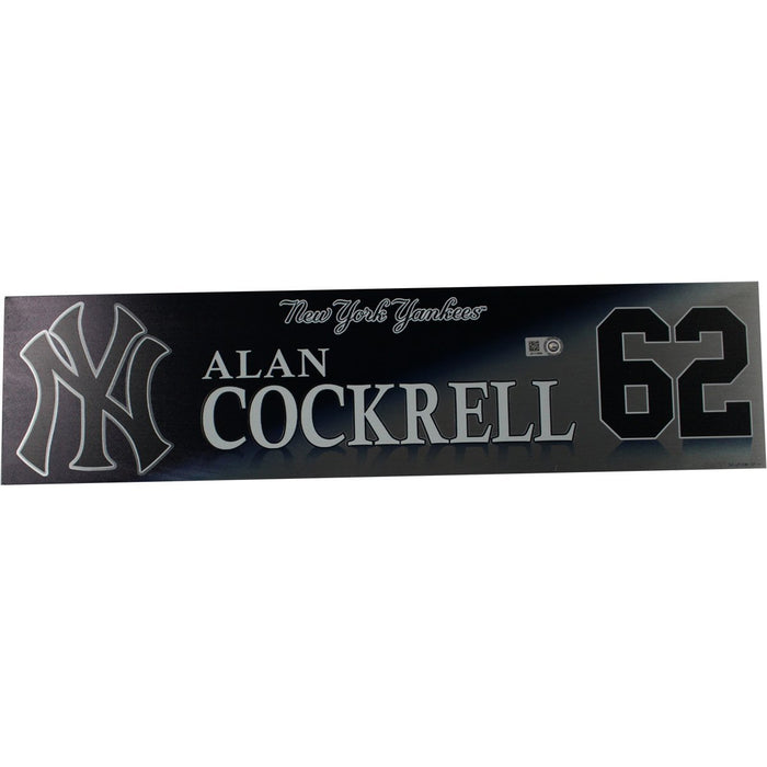 Alan Cockrell New York Yankees 2017 Game Used #62 Locker Room Nameplate (10/16/2017)(JB713889)