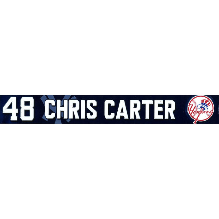 Chris Carter New York Yankees 2017 Spring Training Game Used #48 Locker Room Nameplate (2/24/2017)(JC193441)