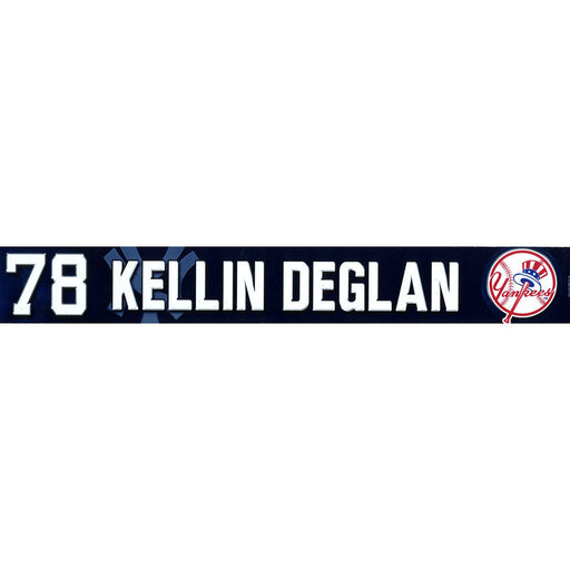 Kellin Deglan New York Yankees 2017 Spring Training Game Used #78 Locker Room Nameplate (2/24/2017)(JC193426)