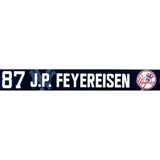 J.P. Feyereisen New York Yankees 2017 Spring Training Game Used #87 Locker Room Nameplate (2/24/2017)(JC193416)