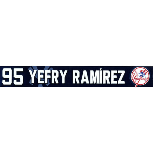 Yefry Ramirez New York Yankees 2017 Spring Training Game Used #95 Locker Room Nameplate (2/24/2017)(JC193421)