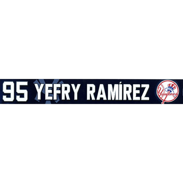 Yefry Ramirez New York Yankees 2017 Spring Training Game Used #95 Locker Room Nameplate (2/24/2017)(JC193421)