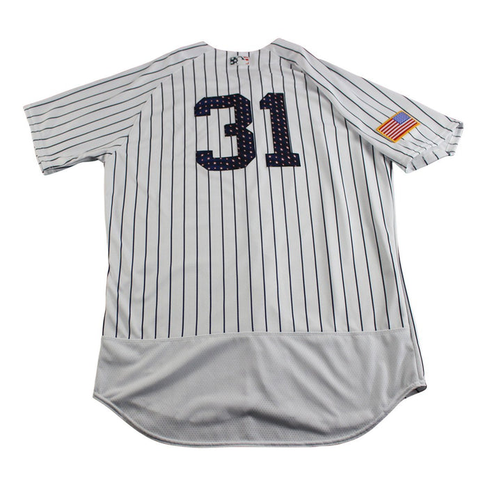 Aaron Hicks New York Yankees Game Used #31 Fourth of July Pinstripe Jersey and Hat Set (7/4/2017)