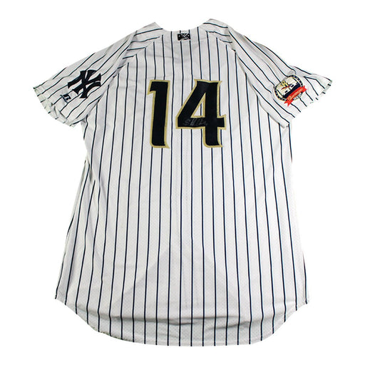 Starlin Castro Signed 2017 Scranton/Wilkes-Barre RailRiders #14 Home Pinstripe Jersey (SWB RailRiders LOA)