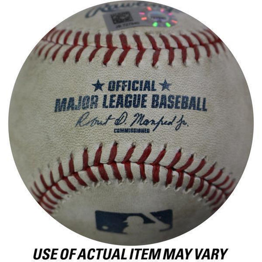 Twins at Yankees Game Used Baseball 8/29//2017 (JC009021)(Foul - Two-Seam Fastball - Pitch Number: 1  Pitch Speed: 92.8 MPH  Balls 0 Strikes 1.