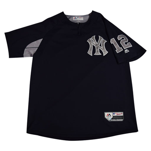 Tyler Wade New York Yankees 2018 Game Issued #12 BP Pullover  (JD207172)