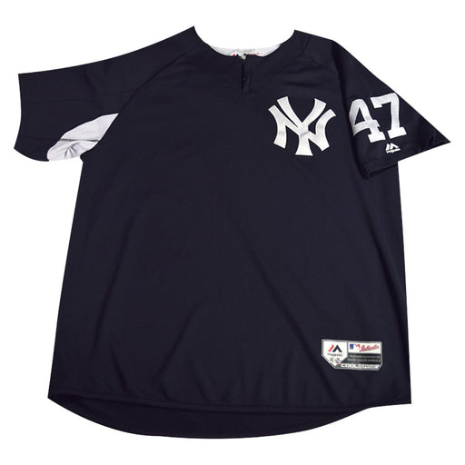 Jordan Montgomery New York Yankees 2018 Game Issued #47 BP Pullover  (JD207168)