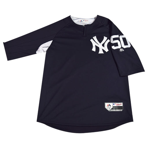 Reggie Willits New York Yankees 2018 Game Issued #50 BP Pullover  (JD207187)