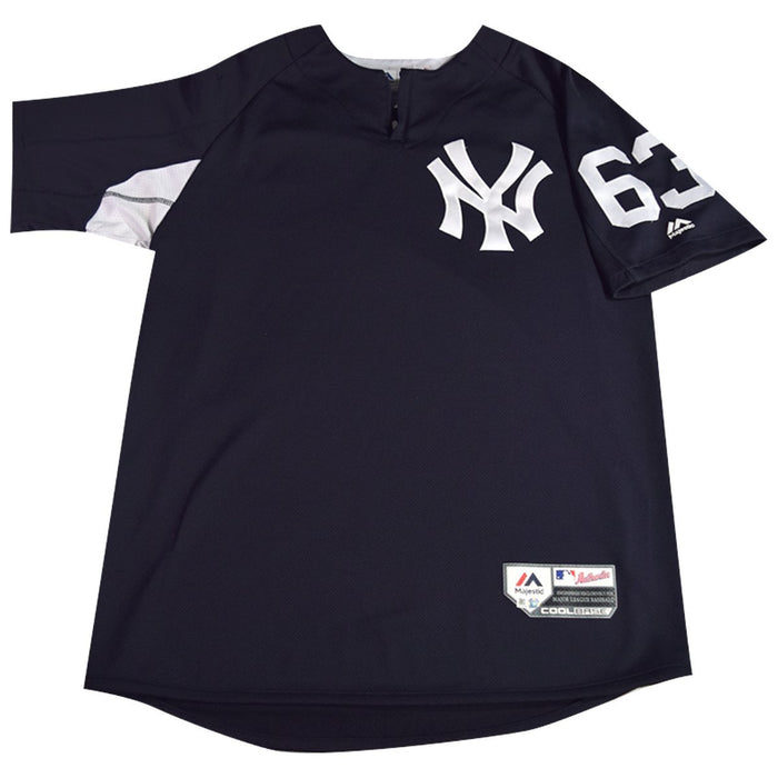 P.J. Pilittere New York Yankees 2018 Game Issued #63 BP Pullover  (JD207189)