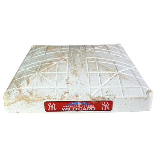 Athletics at Yankees 10-3-2018 American League Wild Card Game Game Used Second Base (Inn 8-9)(JB836343)