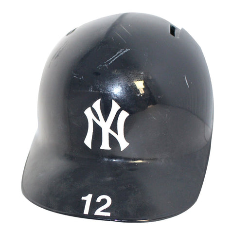 Jace Peterson New York Yankees 2018 Game Issued #12 Home Batting Helmet (No Date) (JB745838)