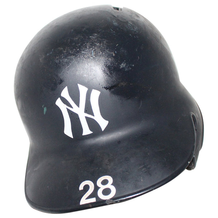 Austin Romine New York Yankees 2018 Game Used #28 Road Batting Helmet (9/27/2018) (JB745799)