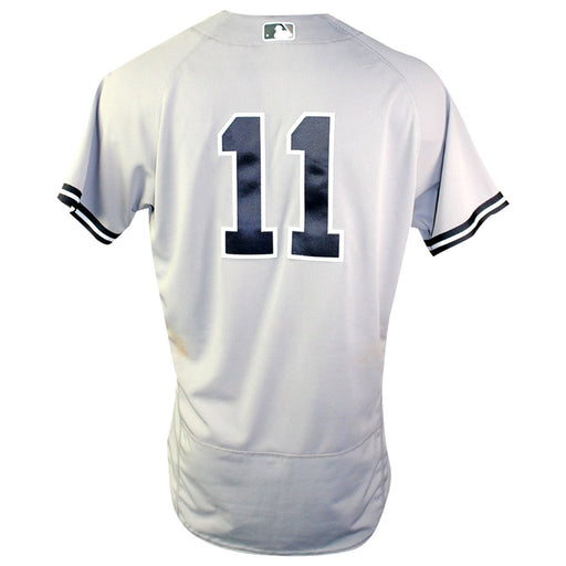 Brett Gardner New York Yankees 2018 Road Game Used #11 Jersey (7/25/2018) (JC378658) (0-4 1 BB 1 R)