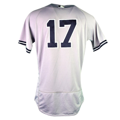 Aaron Boone New York Yankees 2018 Road Game Used #17 Jersey (9/30/2018) (JB745506)