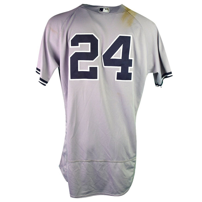 Gary Sanchez New York Yankees 2018 Road Game Used #24 Jersey (9/30/2018) (JD161284)