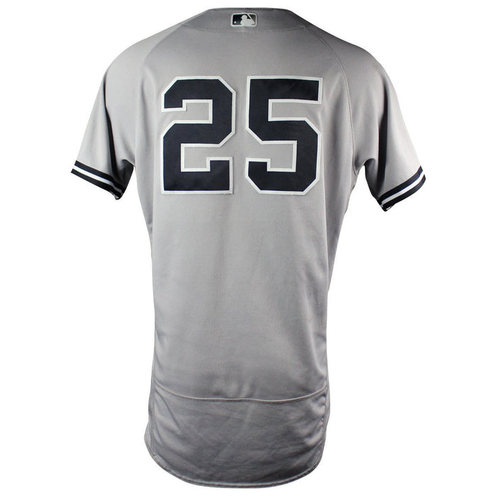 Gleyber Torres New York Yankees 2018 Road Game Used #25 Jersey (6/10/2018) (JB832814) (0-3)