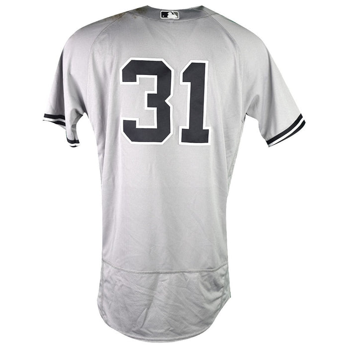 Aaron Hicks New York Yankees 2018 Road Game Used #31 Jersey (9/30/2018) (JB745505)