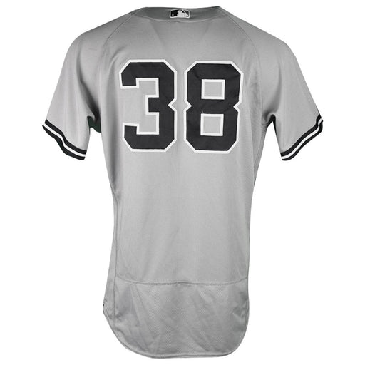 Jonathan Loaisiga New York Yankees 2018 Road Game Used #38 Jersey (9/30/2018) (JD161277) (2 IP, 4 hits, 3 Runs, 2 K's)