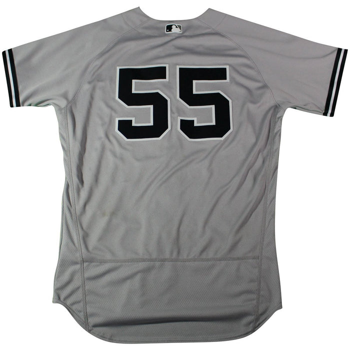 Sonny Gray New York Yankees 2018 Road Game Used #55 Jersey (4/1/2018) (JB904611)