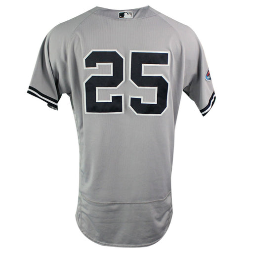 Gleyber Torres New York Yankees 2018 ALDS Game Used #25 Road Gray Jersey