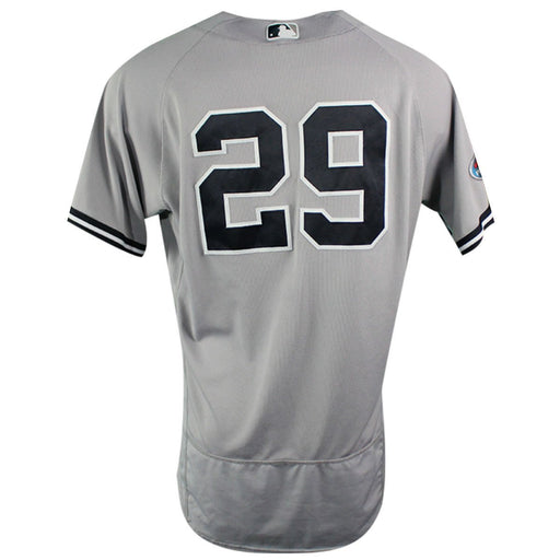 Adeiny Hechavarria New York Yankees 2018 ALDS Game Used #29 Road Gray Jersey