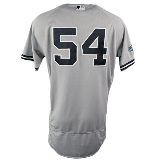 Aroldis Chapman New York Yankees 2018 ALDS Game Used #54 Road Gray Jersey