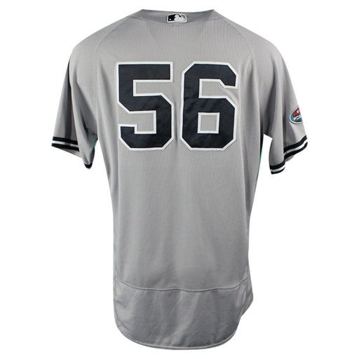 Jonathan Holder New York Yankees 2018 ALDS Game Used #56 Road Gray Jersey