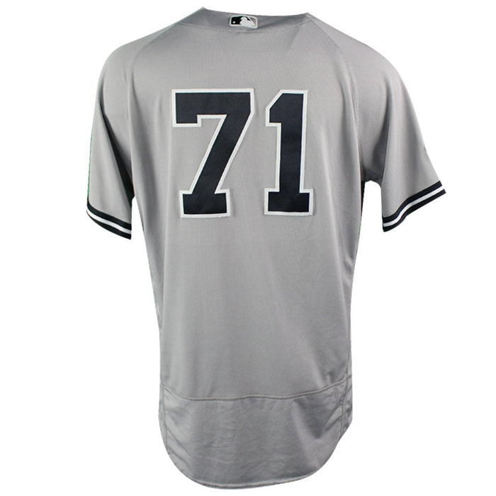 Stephen Tarpley New York Yankees 2018 ALDS Game Used #71 Road Gray Jersey