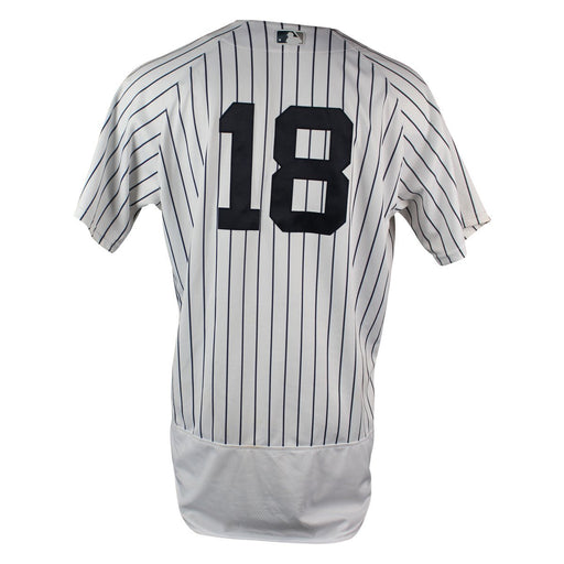 Didi Gregorius New York Yankees 2018 Home Game Used #18 Pinstripe Jersey (5/30/2018) (JD255329) (1-4 1 RBI, 1 Single)