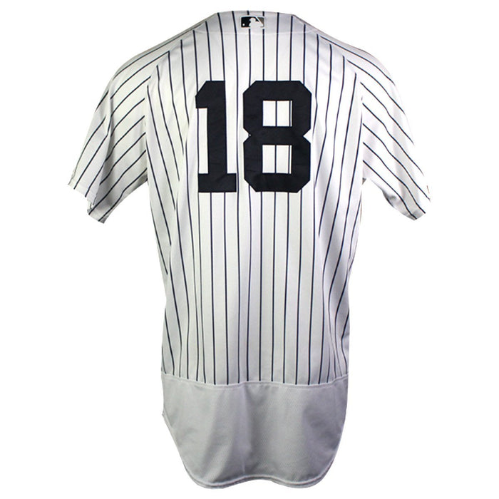 Didi Gregorius New York Yankees 2018 Home Game Used #18 Pinstripe Jersey (8/19/2018) (JB720063) (1-1 1 RBI)