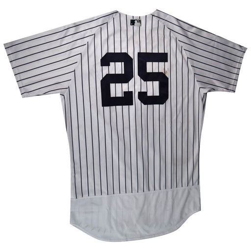 Gleyber Torres New York Yankees 2018 Home Game Used #25 Pinstripe Jersey (5/29/2018) (JC283459) (2-5 1R, 2 RBIs, 2 Singles- Walk Off Single) 