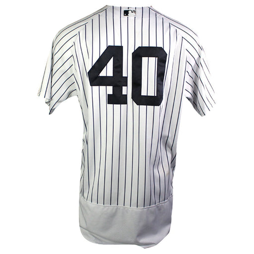 Luis Severino New York Yankees 2018 Home Game Used #40 Pinstripe Jersey (8/13/2018) (JB720041) (4.0 IP 7H 4R 1BB 6SO)