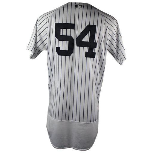 Aroldis Chapman New York Yankees 2018 Home Game Used #54 Pinstripe Jersey (6/21/2018) (JB833666) (Save #22 - 1 IP 1 K 1 BB)