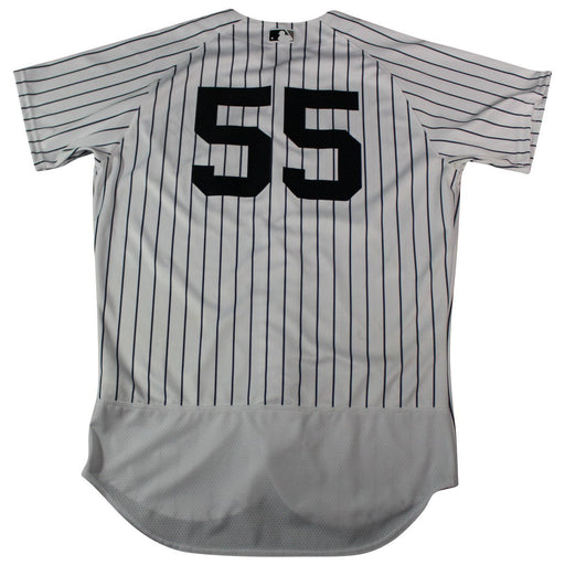 Sonny Gray New York Yankees 2018 Game Used #55 Pinstripe Jersey (4/7/2018) (JC283164)