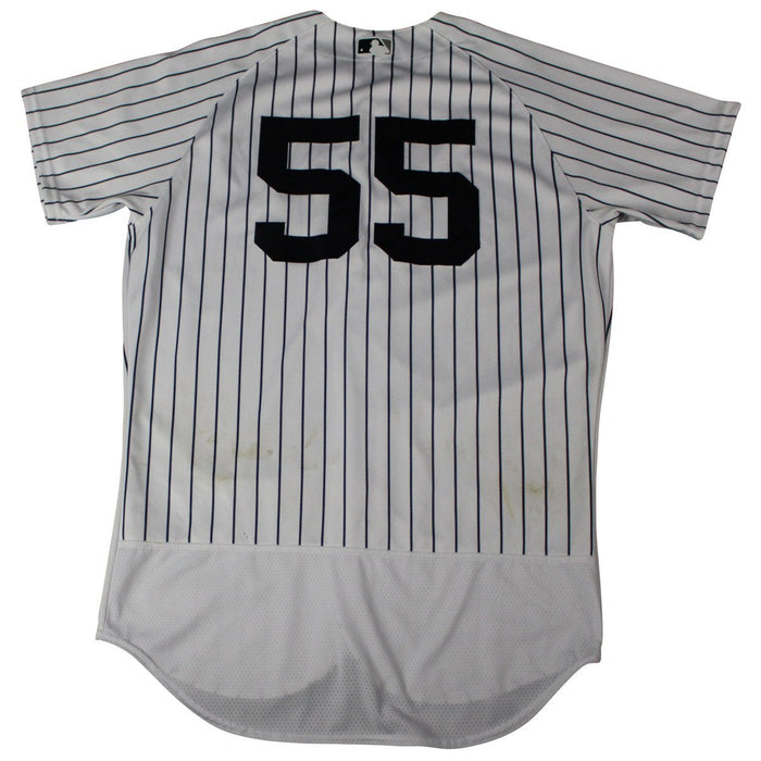 Sonny Gray New York Yankees 2018 Home Game Used #55 Pinstripe Jersey (5/11/2018) (JB734426)