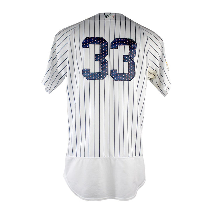 Greg Bird New York Yankees 2018 Home Game Used  #33 Pinstripe Jersey (4th Of July) (7/4/2018) (JC052553)