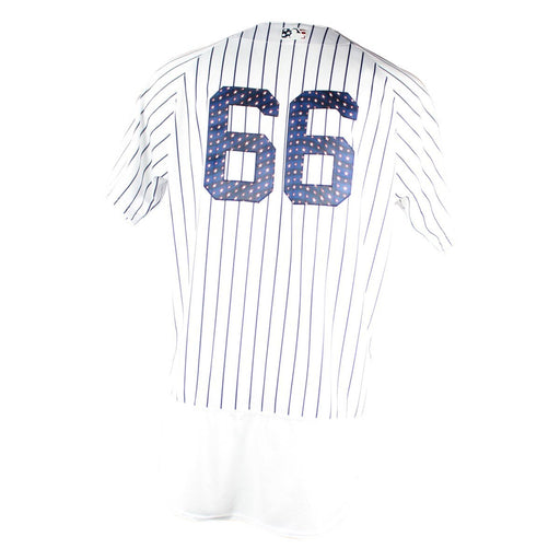 Kyle Higashioka New York Yankees 2018 Home Game Used  #66 Pinstripe Jersey (4th Of July) (7/4/2018) (JC052549)