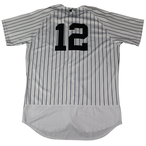 Jace Peterson New York Yankees 2018 Spring Training Opening Day Home Game Used #12 Pinstripe Jersey (2/23/2018) (JC038340)