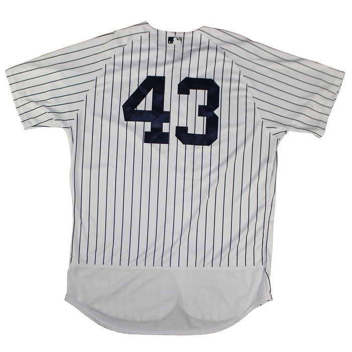 Adam Warren New York Yankees 2018 Spring Training Opening Day Home Game Used #43 Pinstripe Jersey (2/23/2018) (JC038361)